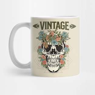 Blooming SKull Vintage Shirt Mug